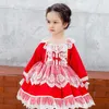 Kleinkind Mädchen Lolita Prinzessin Kleider Kinder Rot Spanisch Kleid Herbst Baby Mädchen Weihnachten Dress up Infant Jahr Vestidos 210615