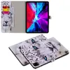 Stoßfeste Tablet-Hülle für Apple iPad 10.2 Mini 6/5/4 Air 3/2/1 Pro 11/10,5/9,7 Zoll, Tierpflanzenmuster, PU-Leder, Flip-Ständer, Schutzhülle mit Kartenfächern