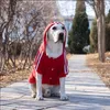 Cão Hoodie Cães Para Cães Para Cães Médios e Grandes Casacos de Inverno Quente Pet Fleece Casaco Tempo frio Animais de Estimação Roupas Husky Collie Labrador Retriever Golden Red 3xl-9xl A195