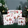 Wesołych Świąt Prezent Papier Torby Xmas Drzewo Pakowanie Torba Płatek Boże Narodzenie Candy Box Nowy Rok Dzieci Favors Torba Dekoracje 2021 FY4763