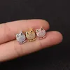 Altro 1Pc Cz Animali E Teschi Orecchino Della Vite Prigioniera Della Cartilagine 20g Acciaio Inossidabile Helix Conch Rook Lobo Dell'orecchio Trago Piercing Gioielli