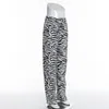 spodnie zebra zebra print spodnie kobiety szerokie nogi spodnie wysokie pasy panie swobodne spodnie biurowe Kobiety Streetwear Fash