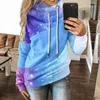 Women Long Sleeve Christmas Pattern Print Hooded Sweatshirt Fall Winter Drawstring Loose Sweatshirt Elegant Casual Pullover Tops 211109