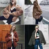 Nadahair Teddy Coat Kvinnor Fluffy Jacka Höstens Zipper Plysch Tjock Casual Plus Storlek Lamm Vinter Faux Fur Coat Kvinna Overcoat Y0829