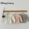 Urodzony sweter Sweter Kobiet Baby Scargan Hollow Pattern Princess Temperament Doll Sleevered Kurtka Sweter Dziecka Dziewczyna 210701