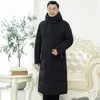 Black Winter Jacket New Top Quality 90 White Duck Down Men Coat XLong Over The Knee Thick Warm 2102225314997 UD6S