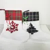 大型高品質のクリスマスストッキングペット犬格子縞の足サンタソックスキャンディーソックスバッグ祭りギフトバッグの装飾08