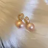 champagne pearl earrings