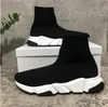 Avec Box Bottes Paris Hommes Femmes Casual Chaussures Vitesse 1.0 2.0 Baskets Knit Sock Blanc Noir Kaki Filigrane baskets chaussure Taille 36-46