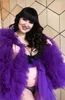 贅沢な紫色のフリル妊婦のためのチュールイ​​ブニングドレス