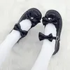 Buty Lolita Bow Krawat Mary Janes Buty Dla Dziewczyn Klamry Klamry Casual Buty Kobiet Mieszkania Platformy Kryształ Mujer 8693n