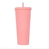 Duplo Barbie Cor-de-rosa Durian Durian Copo de Palha Tumblers Colorido Plástico Frio De Água De Café Café Café Presente Caneca FHH21-840