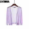 Hollow Out Cienkie Szydełka Krótkie wzruszniki Sweter Kobiety Lato Otwarte Stitch Knitle Tops Lady Sunscreen Sheer Cape Cardigan Outnerwear 210527