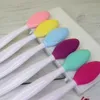 Makeup Brushes 50st Silicone Exfoliating Lip Brush Doubleided Soft Cleaning Beauty Tool for Smiother Skin9115700