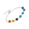 8mm 7 couleurs pierre naturelle lien chaîne bracelets porte-bonheur pour hommes femmes Yoga sport perlé bijoux de mode