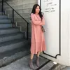 Slim Plus Size Casual Party Fashion Sweater Long Dress Women Winter Autumn Pink Office Ladies Midi Knitted Vestido Sexy Dresses Y1006