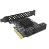 كابلات PCI E محول 6 منافذ SATA 3.0 للتعبير X4 توسيع بطاقة PCIE PCI-E تحكم