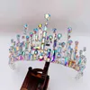 Luxury Rhinestone Bridal Tiaras Crown Barock Full AB Crystal Diadem För Brud Headbands Bröllop Hår Smycken Klädtillbehör
