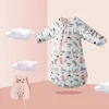 Bebê Saco de dormir com mangas compridas destacáveis ​​outono inverno quente macio Sleepwear Sleepwear criança infantil Sleepsack 211023