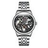 Wristwatches Carotif Top Moda Mężczyźni W pełni Automatyczne Zegarki Mechaniczne Luminous 30atm Wodoodporna Dwustronna Hollow Man Watch