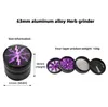 Blixt transparent öppen takfönster diameter 63mm Fourlayer Aluminium Alloy Cigarette Grinder Tobacco Grinder Rökning Set Grinder