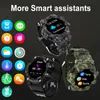 스포츠 전술 스마트 시계 전체 터치 IP68 방수 안티 드롭 안드로이드 iOS SmartWatch 용 사용자 지정 다이얼 피트니스 트래커 디스플레이