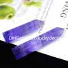 10 sztuk Wspaniały Naturalny Clear Fioletowy Kolorowy Fluorite Kwarcowy Obelisk Crystal Gemstone Wand Point Rzeźbione REIKI Healing Stone Tower Figurka