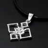 H￤nghalsband Youe Shone Knot Necklace Quaternary Alloy Square Irish Eternity Protection Symbolic Unisex Jewelry Mysti