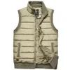 Märke Tjocken Vinter Mäns Vest Zipper Coat Varm Ärmlös Jacka Casual Fleece Man Vest Coat Army Green Waistcoat Black 211108