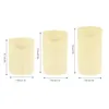 3 Pcs Flickering Flameless Pillar LED Candle with Remote Fake Led Candle Light Easter Candle Wedding Xmas Decoration Lighting 210310