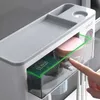 Portaspazzolino ad adsorbimento magnetico Spremiagrumi automatico per dentifricio Ripiani per la casa Set di accessori per il bagno a parete 210904