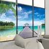 Window Stickers Electrostatic Frosted Glass Sticker Toilet Light Transmission Opaque Bathroom Door Privacy Shading Sea View