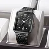 Wristwatches Fashion Stainless Steel Watches Men 2021 SWISH Square Waterproof Quartz Watch Top Gold Black Wristwatch For Man