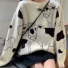 Vintage swobodny luźne leniwą kowalczką Sweter Koreańszy harajuku pullover japońskie japońskie kawaii urocze ubranie Ulzzang dla kobiet 210619