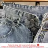 Yitimoky Jeans a vita alta per le donne Pantaloni dritti Demin Vintage Streetwear Bottoni femminili Donna Moda primaverile Nappa 210720