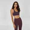 LU-87 Maille Patchwork soutien-gorge de sport femmes Fitness débardeurs haut soutien Push Up dames Yoga brassier Double bandoulière chemise fille vêtements actifs