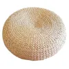 Ankomst Natural Straw Round Ottoman Tatami Kudde Stol Straw Cushion Floor Cushion Yoga Meditation Hem Runda Doormat 210716