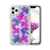 Voor iPhone 12 Case Vrouwen Real Dried Flower Case Dual Layer Beschermende Harde PC Soft TPU Telefoon Case voor iPhone 11 Pro Max
