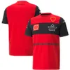 F1 Formule 1 racepak 2022 rood speciale editie teampak sneldrogende top casual sport met korte mouwen