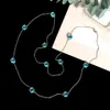 Kvinnor Diamond Chain Choker Halsband Elegant Hängsmycke Halsband Emerald Statement Halsband Bröllopsfest Tillbehör med påsar Pochette Bijoux Partihandel