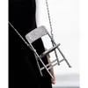 Bling Mini Chair Super Cute handmade Messenger Folding for Personal Decor Desk Home Accessories 211108