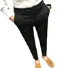 Men's Suits & Blazers Men Pants Button Breathable Ankle Length Handsome Suit For Dating