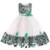Girls Dress For Kids Baby Lace Embroidery Princess Elegant Flower Birthday Party Girl Dress Toddler baptism Clothes 2-8 Years Q0716