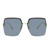 Luxe designer heren mode zonnebril voor vrouwen mannen hars lens semi-ridless unisex zonnebril oversize anti UV400 JC7170