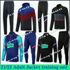 21 22 MEMPHIS KUN AGUERO Jacka Träningsoveraller Fotbollsrock Sport Fritidskläder Träningsskjortor Fotboll GRIEZMANN Sportwear Dragkedja Uniform Sweatshirt Träningsoverall