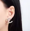 Varm försäljning toppkvalitet droppe örhänge med diamant och pärla för kvinnor bröllop smycken gåva med låda gratis frakt ps3496