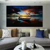 Boat Ship On The Sea Canvas Painting Landscape Pictures Scenery Posters And Prints Wall Art For Living Room Modern Home Decor