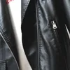 2023 outono inverno jaquetas femininas de couro plutônio punk motocicleta motociclista rebite bolsos de cintura ajustáveis lapela pescoço casacos femininos emendados SMD010