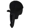 Unisex 12 Colors Velvet Turban Hat Pirate Caps Wigs Durag Biker Headwear Headband Pirate Hat Hair Accessories