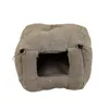 Fournitures pour petits animaux lit pour cochons d'inde couleur unie doux coupe-vent semi-fermé grotte maison nid pour animaux de compagnie